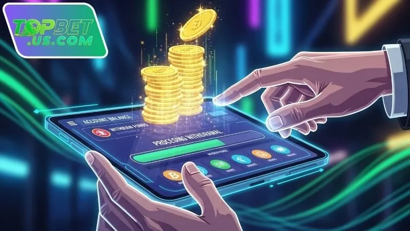Cách rút tiền Topbet đơn giản từng bước